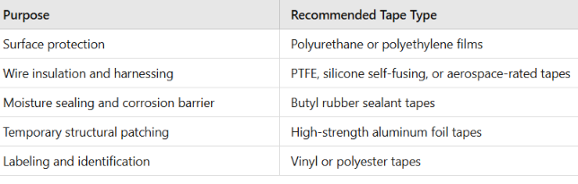 Choosing the Right Adhesive Tapes for Aircraft Repairs - Purpose 